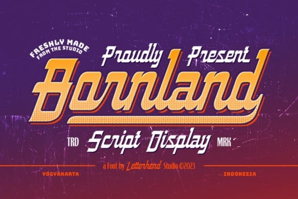 Borndland: A Bold Display Font for Creative Branding