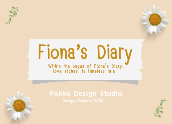 Crafting with the Fionas Diary Handwritten Font