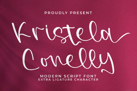 Kristela Conelly: A Modern Script Font for Digital Marketing
