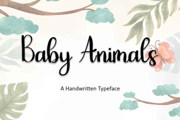 The Baby Animals Font for Creative Handmade Projects